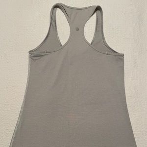 Lululemon Cool Racerback light gray stripe Size 6